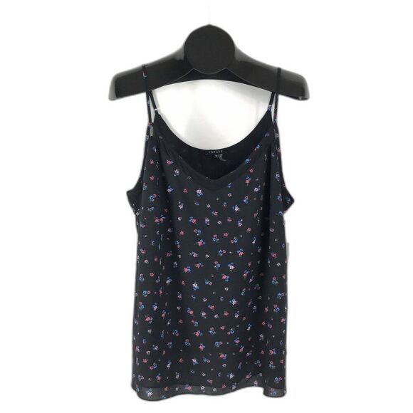 NEW 1. State Chiffon Camisole Blouse Women's Plus Size 1X Petite Fleur Ditsy - Picture 1 of 12